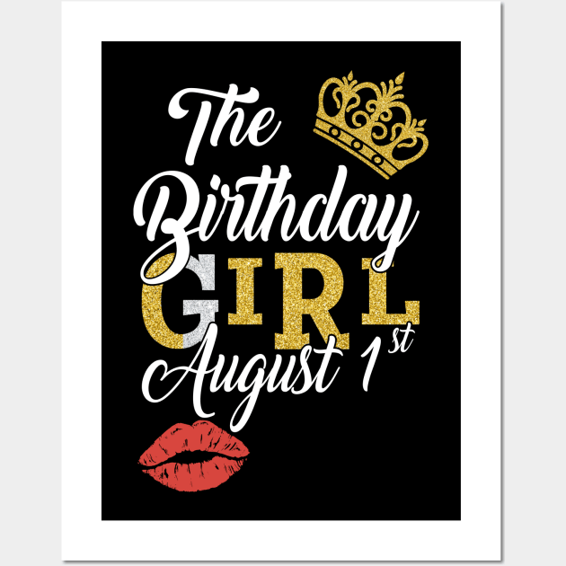 Queen The Birthday Girl July 1st Shirt Funny Birthday Gifts Wall Art by Kelley Clothing